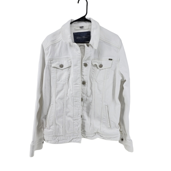 Eddie Bauer Women's White Elysian Denim Jacket - 2XLT - Picture 2 of 7